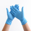 Голубые нитриловые перчатки